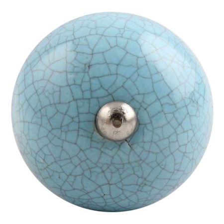  Sky Blue Crackle Ceramic Wine Stopper